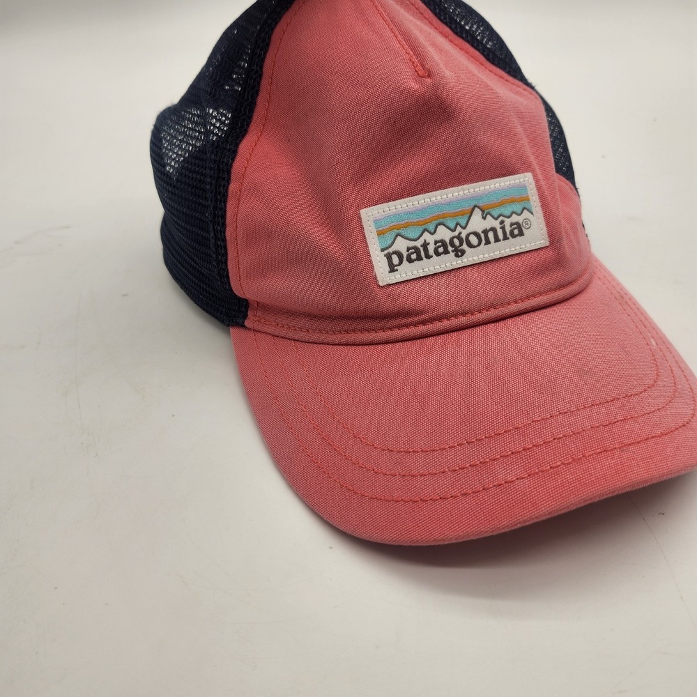 Patagonia Womens Pink Mesh Trucker Cap Athletic Outdoor Strap Back Hat Athletic